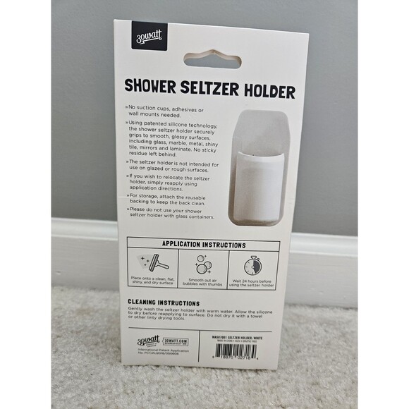 30 Watt Shower Seltzer Drink Holder - White - Fits Slim Cans Beer - Picture 4 of 4